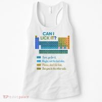 Can I Lick It Funny 100 Days Of School Periodic Table Women's Tank Top thumb 0