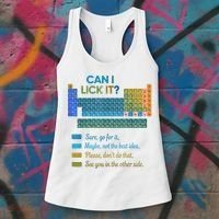 Can I Lick It Funny 100 Days Of School Periodic Table Women's Tank Top thumb 3