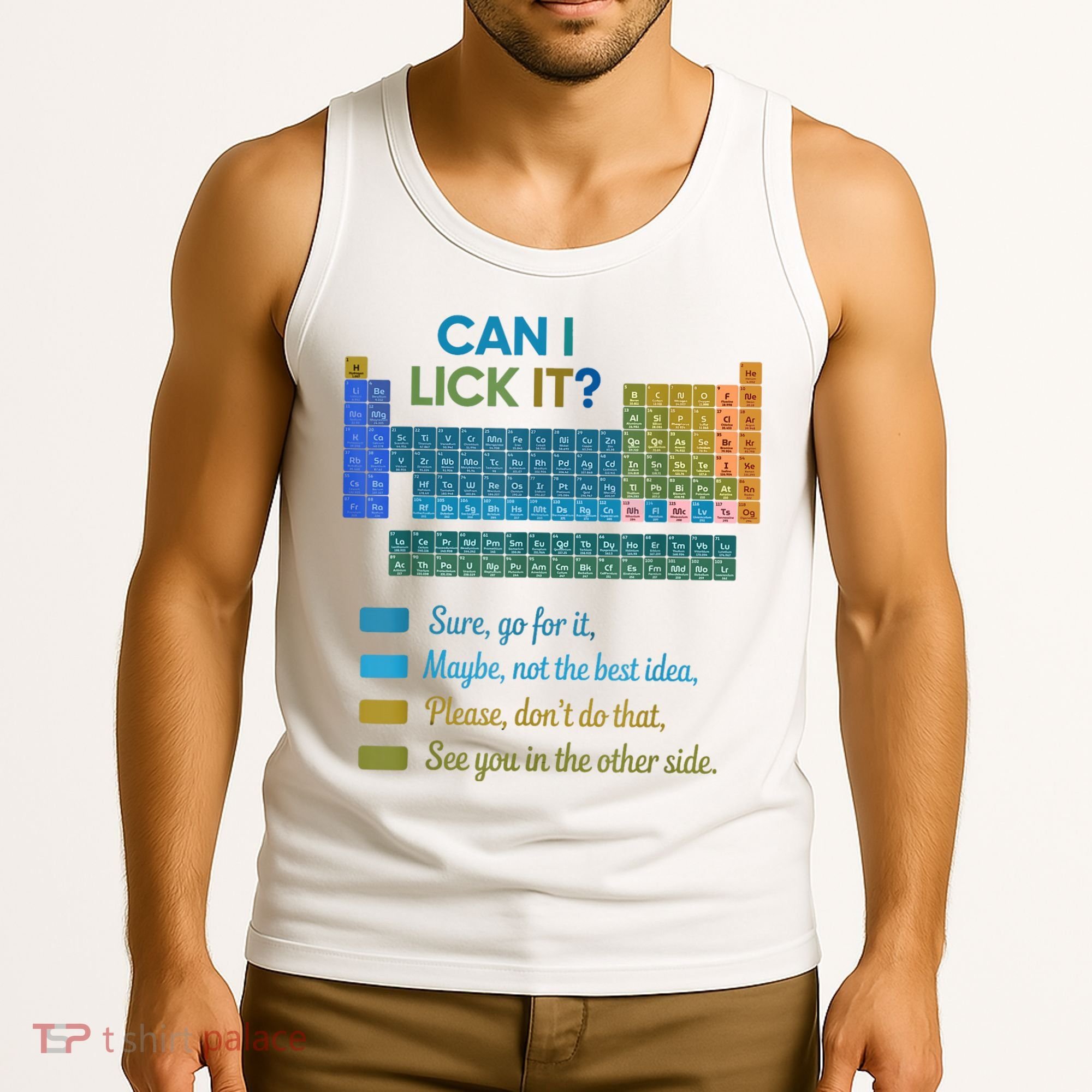 Can I Lick It Funny 100 Days Of School Periodic Table Tank Top
