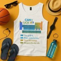 Can I Lick It Funny 100 Days Of School Periodic Table Tank Top thumb 4