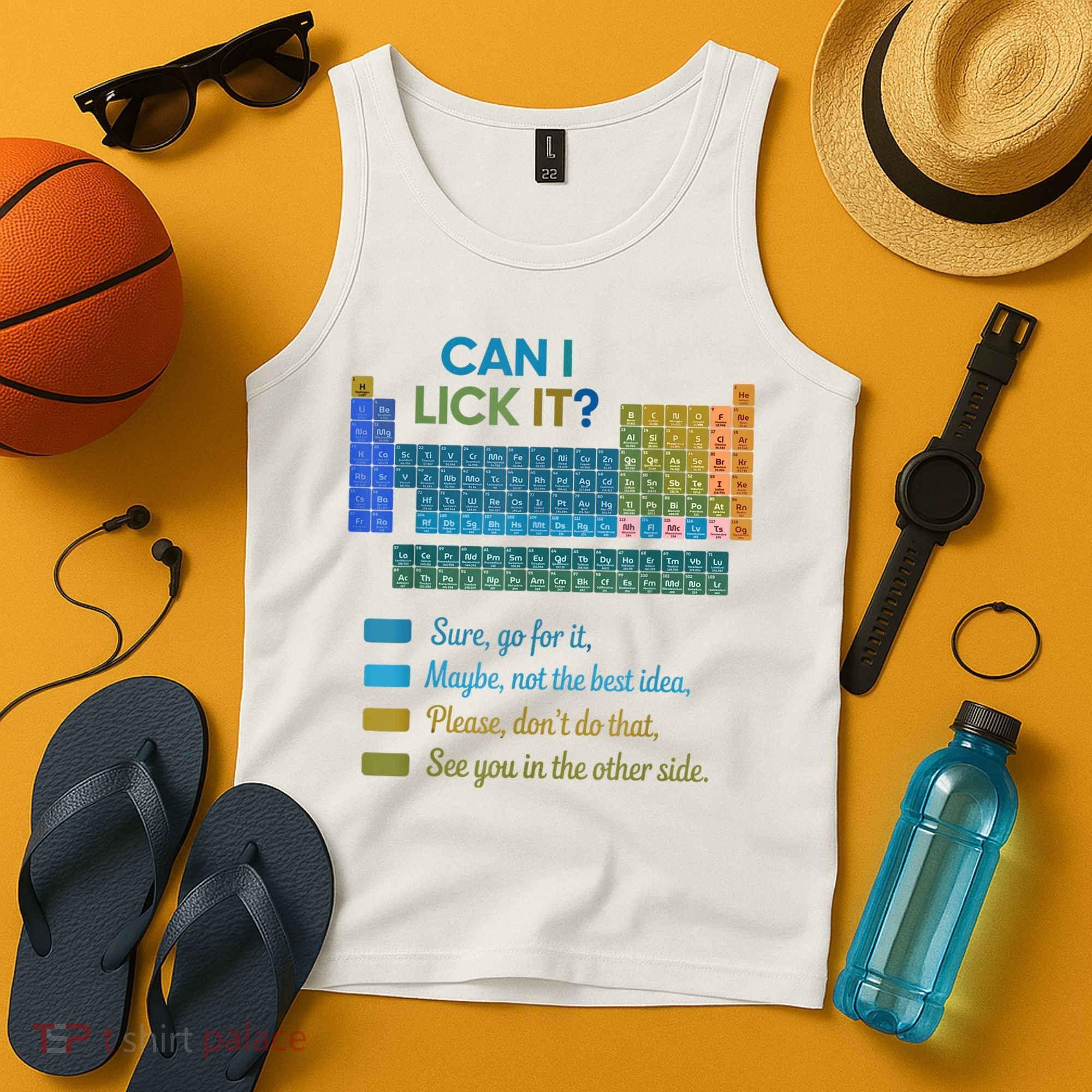 Can I Lick It Funny 100 Days Of School Periodic Table Tank Top