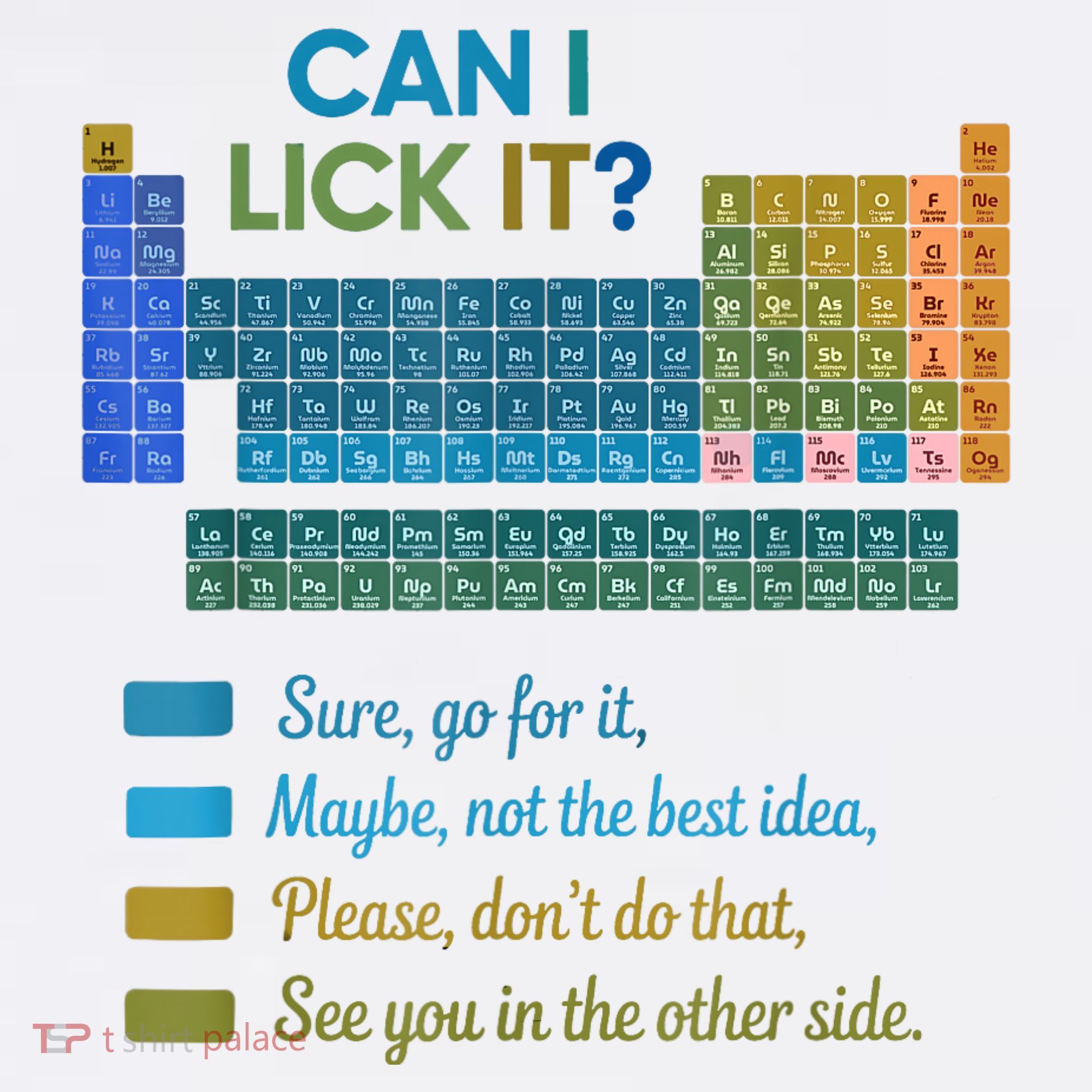 Can I Lick It Funny 100 Days Of School Periodic Table Tank Top