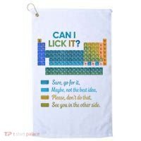 Can I Lick It Funny 100 Days Of School Periodic Table Golf Towel thumb 0