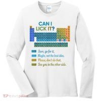 Can I Lick It Funny 100 Days Of School Periodic Table Women's Long Sleeve Shirt thumb 0