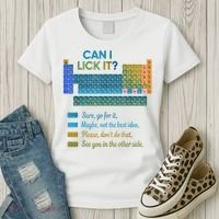 Can I Lick It Funny 100 Days Of School Periodic Table Women's T-Shirt thumb 3