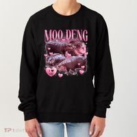 Cute I Love Moo Deng Baby Hippo Moo Deng I Heart Moo Deng Women's Sweatshirt thumb 0