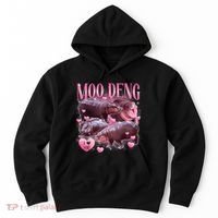 Cute I Love Moo Deng Baby Hippo Moo Deng I Heart Moo Deng Hoodie thumb 0