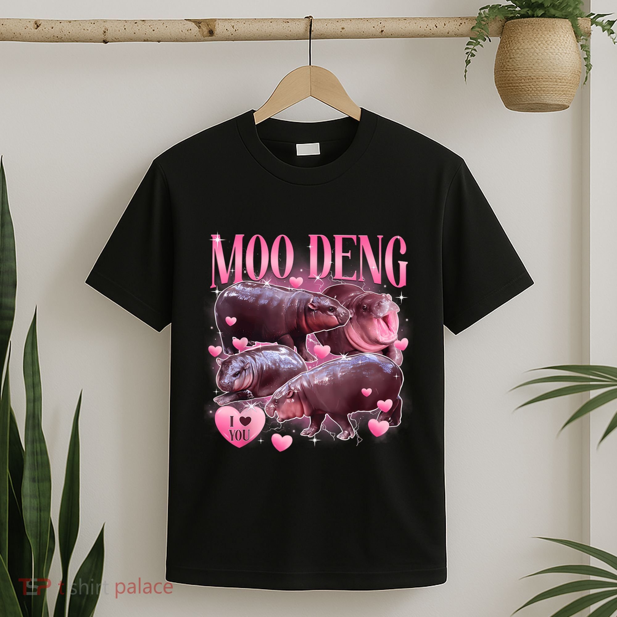 Cute I Love Moo Deng Baby Hippo Moo Deng I Heart Moo Deng T-Shirt