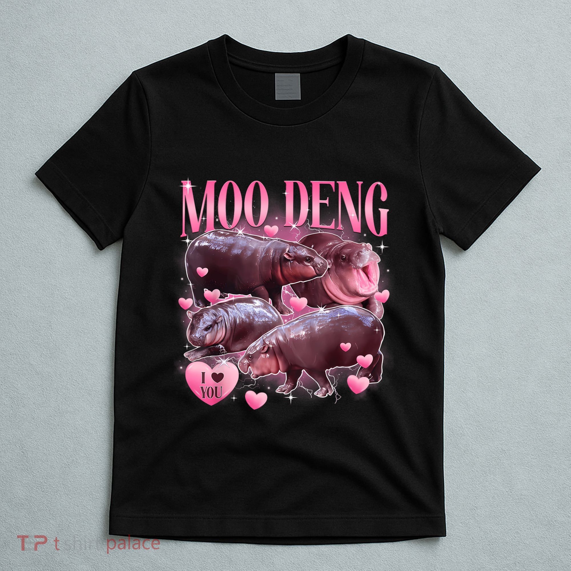 Cute I Love Moo Deng Baby Hippo Moo Deng I Heart Moo Deng T-Shirt