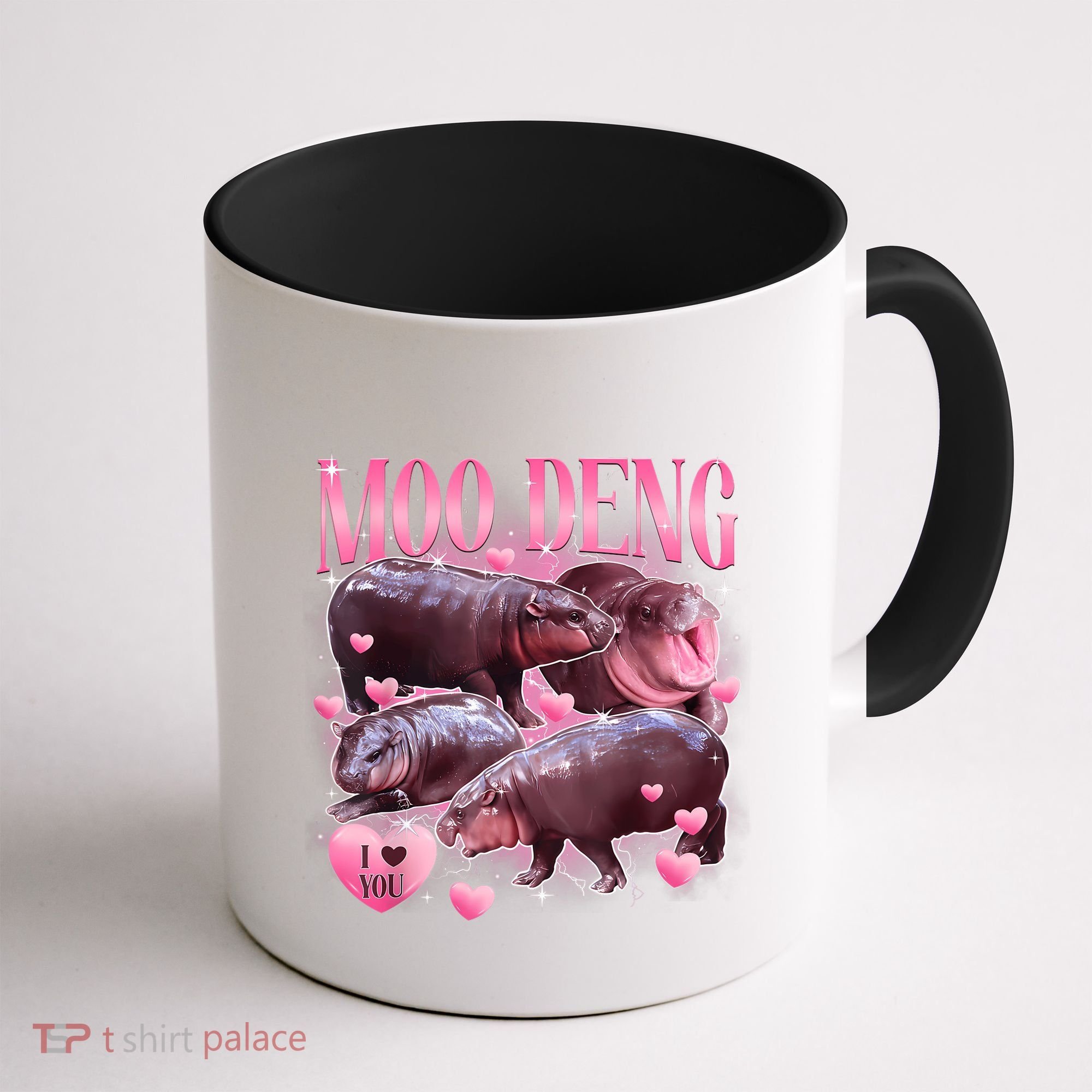 Cute I Love Moo Deng Baby Hippo Moo Deng I Heart Moo Deng Coffee Mug