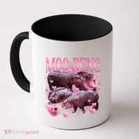 Cute I Love Moo Deng Baby Hippo Moo Deng I Heart Moo Deng Coffee Mug thumb 0