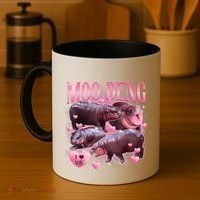 Cute I Love Moo Deng Baby Hippo Moo Deng I Heart Moo Deng Coffee Mug thumb 4