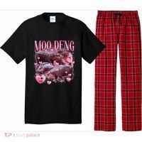 Cute I Love Moo Deng Baby Hippo Moo Deng I Heart Moo Deng Pajama Set thumb 0
