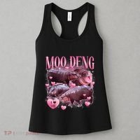 Cute I Love Moo Deng Baby Hippo Moo Deng I Heart Moo Deng Women's Tank Top thumb 3