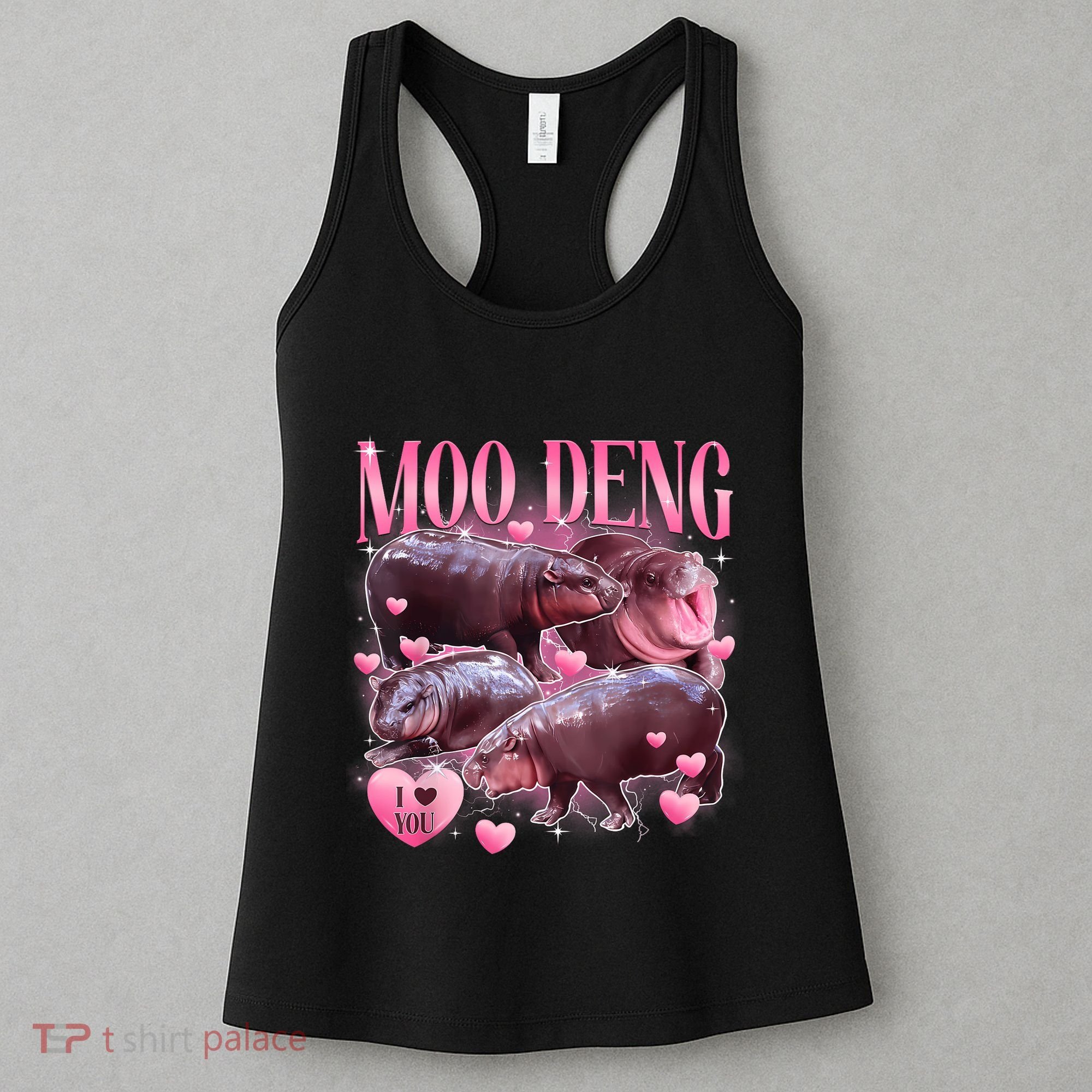 Cute I Love Moo Deng Baby Hippo Moo Deng I Heart Moo Deng Women's Tank Top