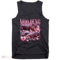 Cute I Love Moo Deng Baby Hippo Moo Deng I Heart Moo Deng Tank Top thumb 0