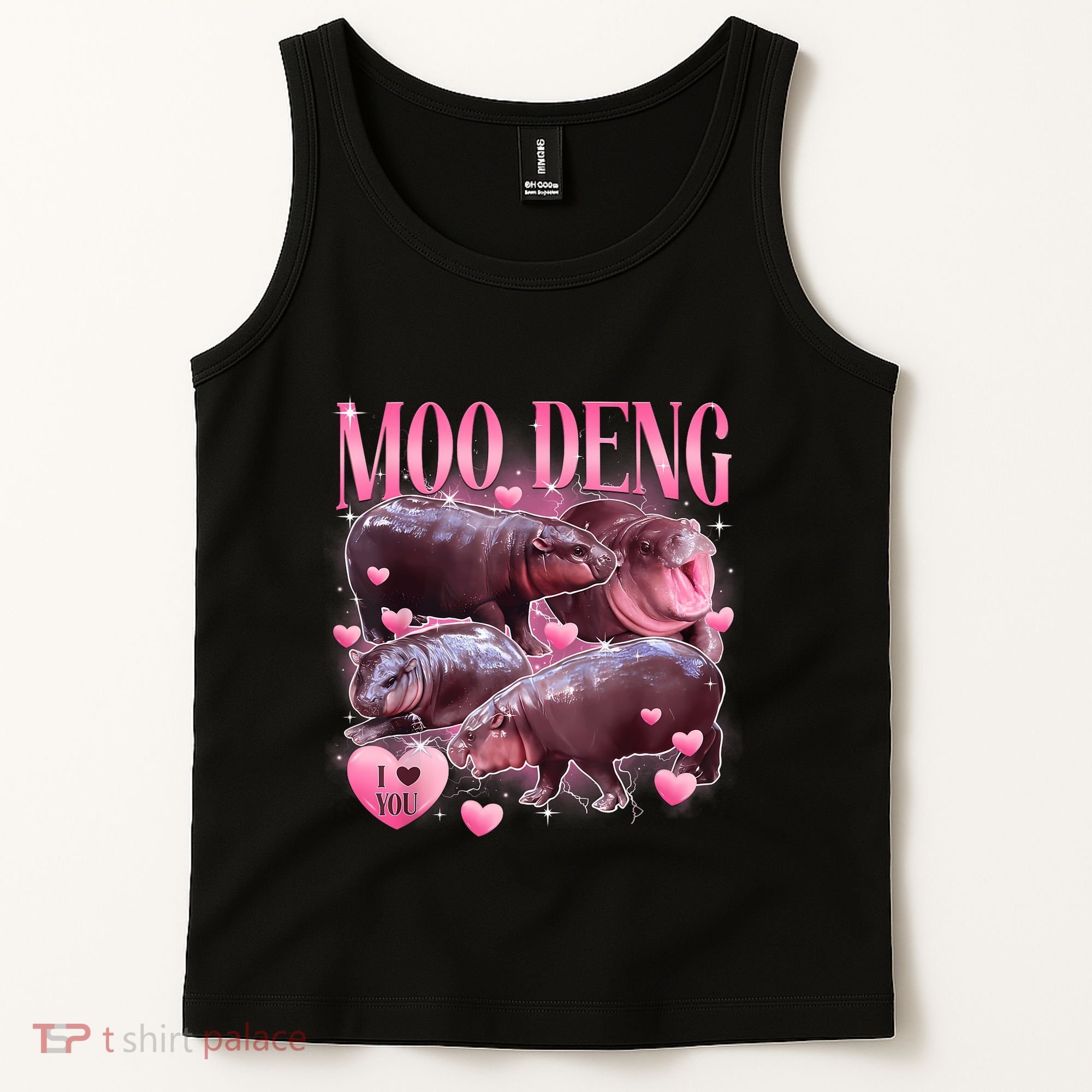 Cute I Love Moo Deng Baby Hippo Moo Deng I Heart Moo Deng Tank Top