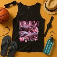 Cute I Love Moo Deng Baby Hippo Moo Deng I Heart Moo Deng Tank Top thumb 4
