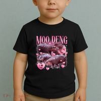 Cute I Love Moo Deng Baby Hippo Moo Deng I Heart Moo Deng Toddler T-Shirt thumb 2