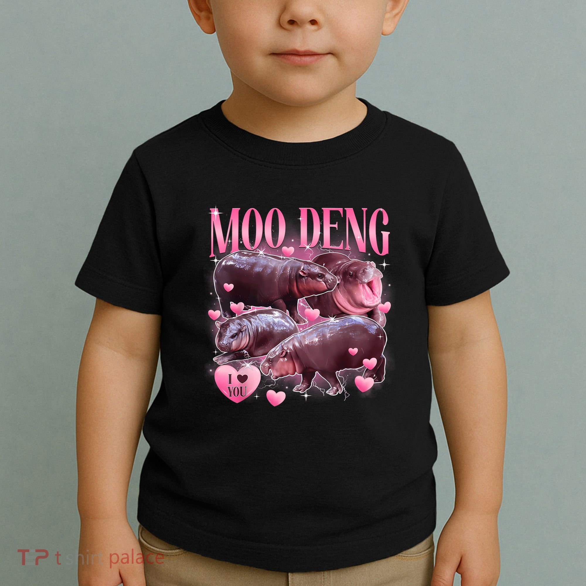 Cute I Love Moo Deng Baby Hippo Moo Deng I Heart Moo Deng Toddler T-Shirt