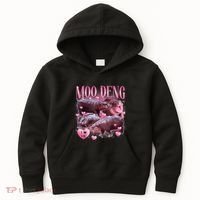 Cute I Love Moo Deng Baby Hippo Moo Deng I Heart Moo Deng Kids Hoodie thumb 0