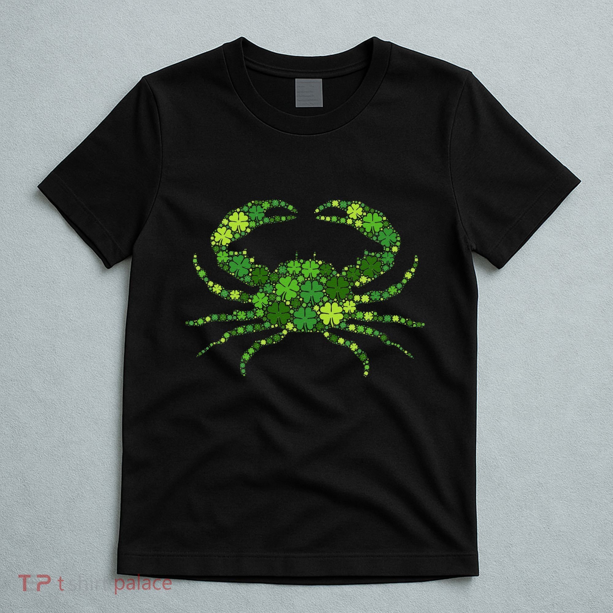 Crab Irish Lucky Green Shamrock Clover St Patricks Day T-Shirt