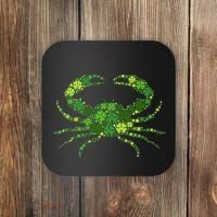 Crab Irish Lucky Green Shamrock Clover St Patricks Day Coaster thumb 0