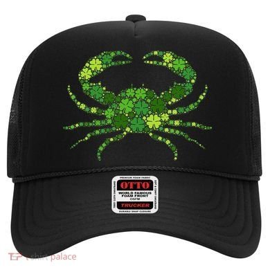 Crab Irish Lucky Green Shamrock Clover St Patricks Day Hat