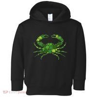 Crab Irish Lucky Green Shamrock Clover St Patricks Day Toddler Hoodie thumb 0