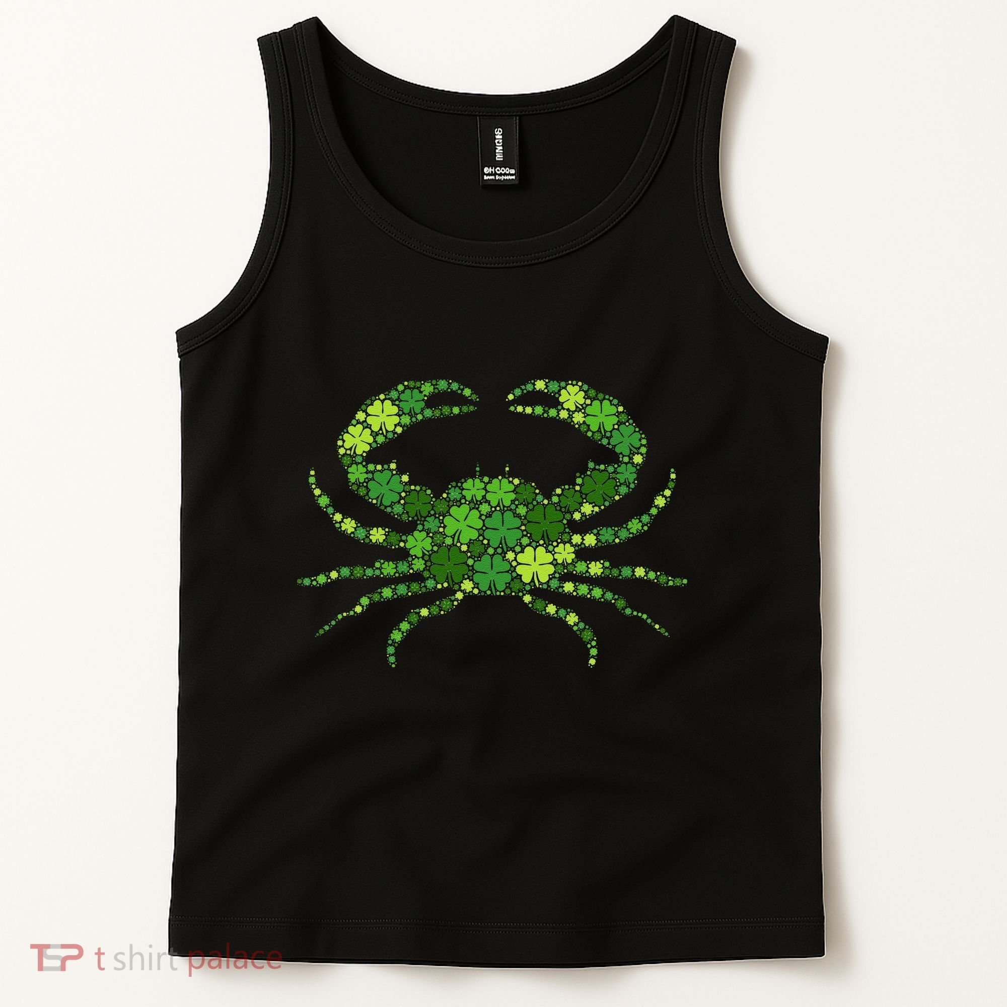 Crab Irish Lucky Green Shamrock Clover St Patricks Day Tank Top