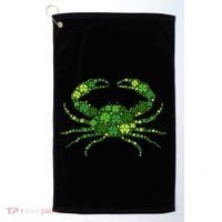Crab Irish Lucky Green Shamrock Clover St Patricks Day Golf Towel thumb 0