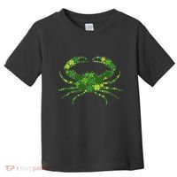 Crab Irish Lucky Green Shamrock Clover St Patricks Day Toddler T-Shirt thumb 0