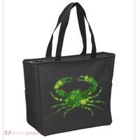 Crab Irish Lucky Green Shamrock Clover St Patricks Day Tote Bag thumb 2