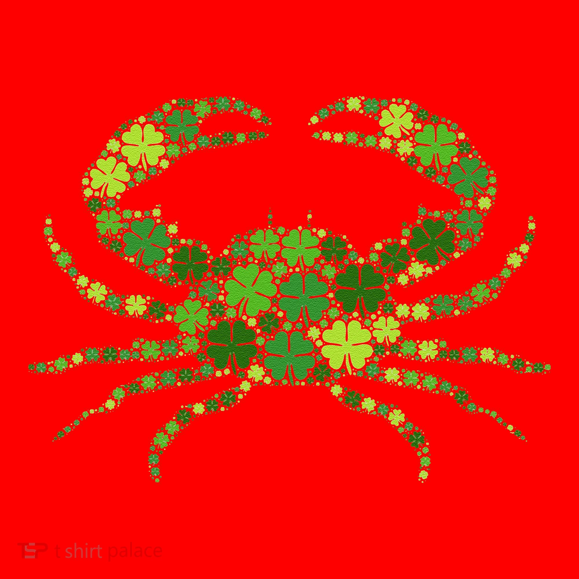 Crab Irish Lucky Green Shamrock Clover St Patricks Day Santa Hat