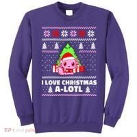 Cute I Love Christmas A Lotl Axolotl Funny Presents Ugly Sweatshirt thumb 0