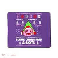 Cute I Love Christmas A Lotl Axolotl Funny Presents Ugly Mousepad thumb 0