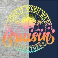 Cruise I Love It When WeRe Cruisin Together Couple Matching Kids Colorblock Raglan Jersey thumb 2