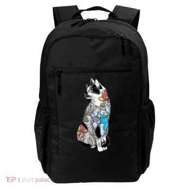 Cat In Lotus Tattoo Backpack