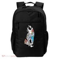 Cat In Lotus Tattoo Backpack thumb 0