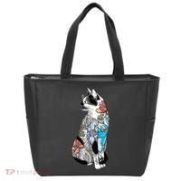 Cat In Lotus Tattoo Tote Bag thumb 0