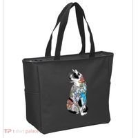 Cat In Lotus Tattoo Tote Bag thumb 2
