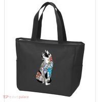 Cat In Lotus Tattoo Tote Bag thumb 3