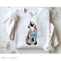 Cat In Lotus Tattoo Sweatshirt thumb 2
