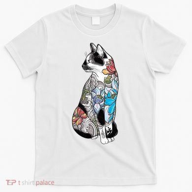 Cat In Lotus Tattoo T-Shirt
