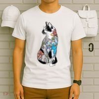 Cat In Lotus Tattoo T-Shirt thumb 6