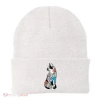 Cat In Lotus Tattoo Beanie thumb 0
