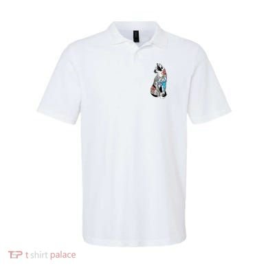 Cat In Lotus Tattoo Polo