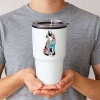 Cat In Lotus Tattoo Tumbler thumb 2