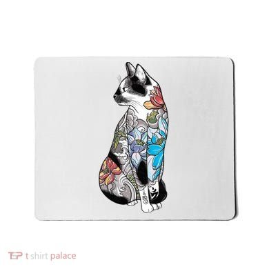 Cat In Lotus Tattoo Mousepad