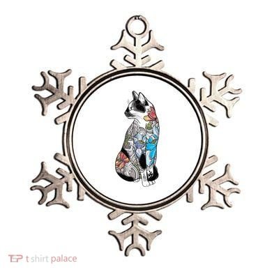 Cat In Lotus Tattoo Ornament
